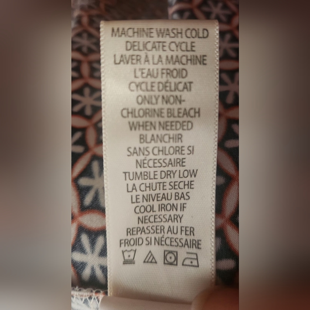 Max Studio Orange & Navy Blue Patterned Dress Siz… - image 8